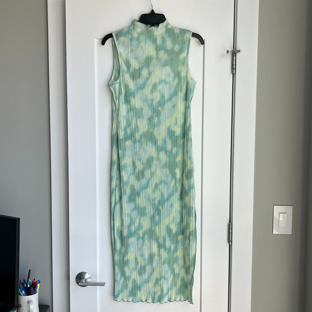 Future Collective Gabriella Karefa Johnson Watercolor Plisse Midi Dress NWOT